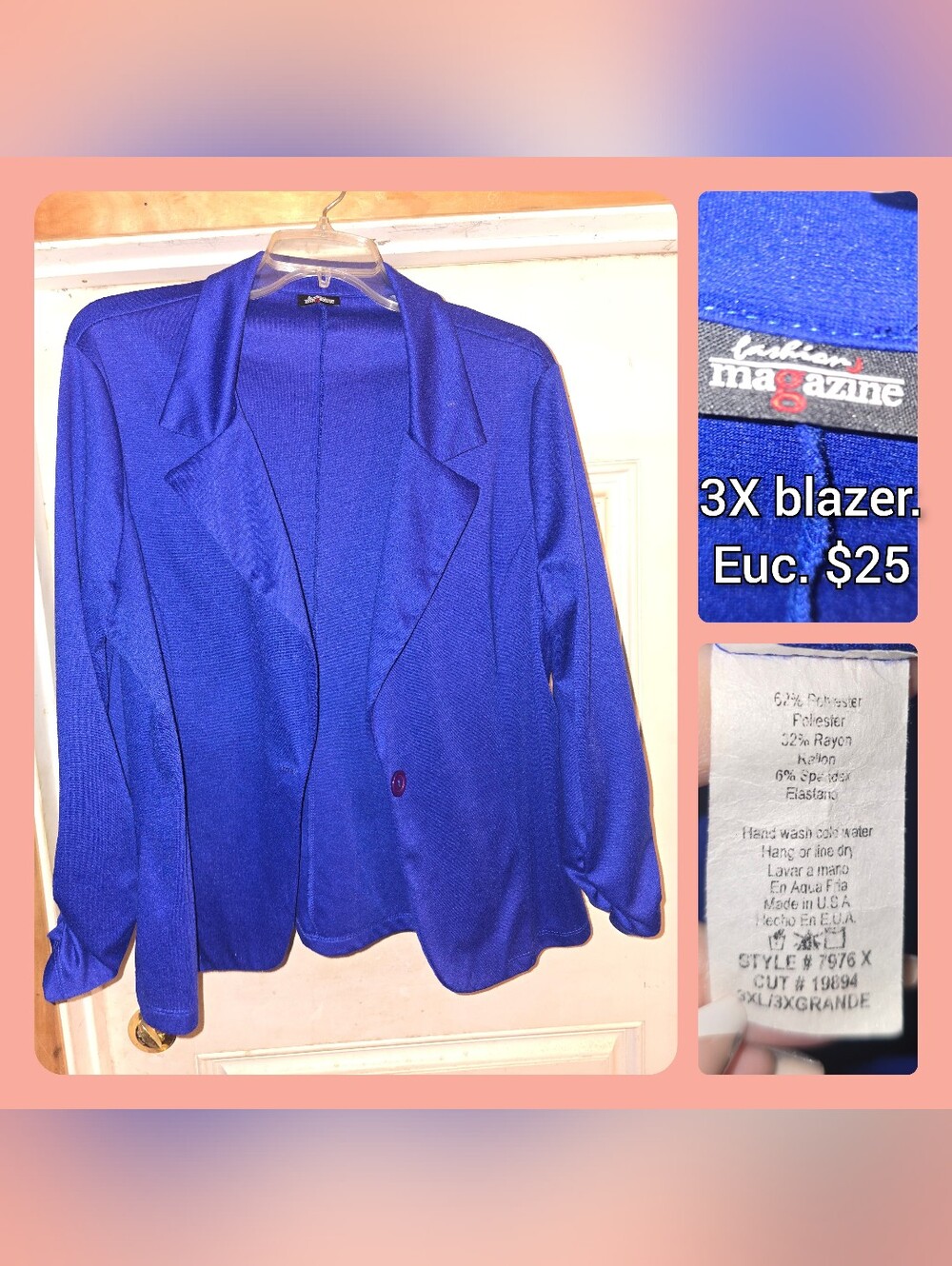 Cobalt Open-Front Blazer